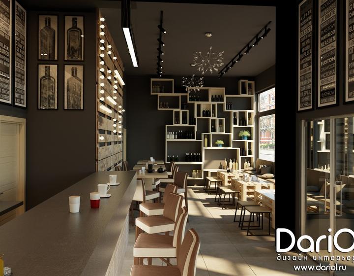 Дизайн-проект современного кафе с элементами лофта