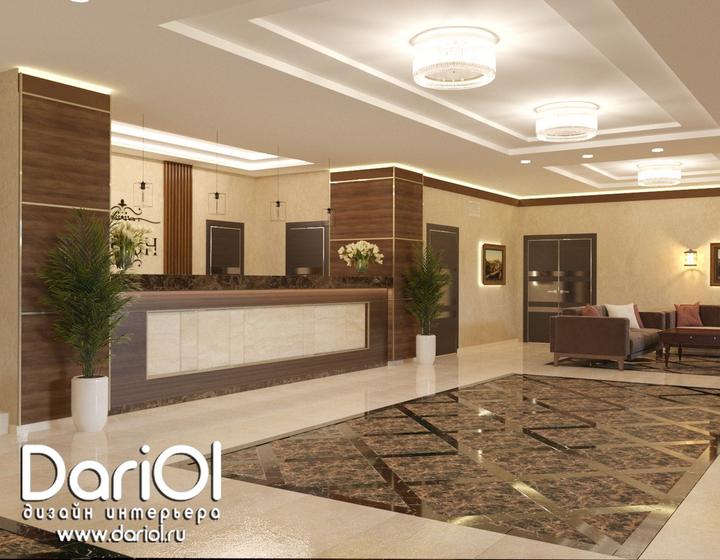 Дизайн-проект интерьера холла отеля «Орион»
